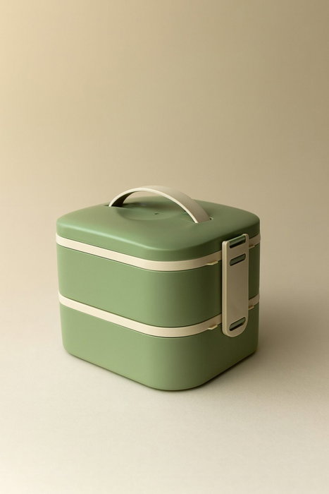 Hermia Caja de Almuerzo de Acero Inoxidable Verde 1300 ml